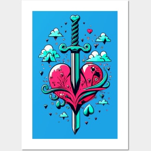 Sword Piercing through heart -Cold Hearted Posters and Art